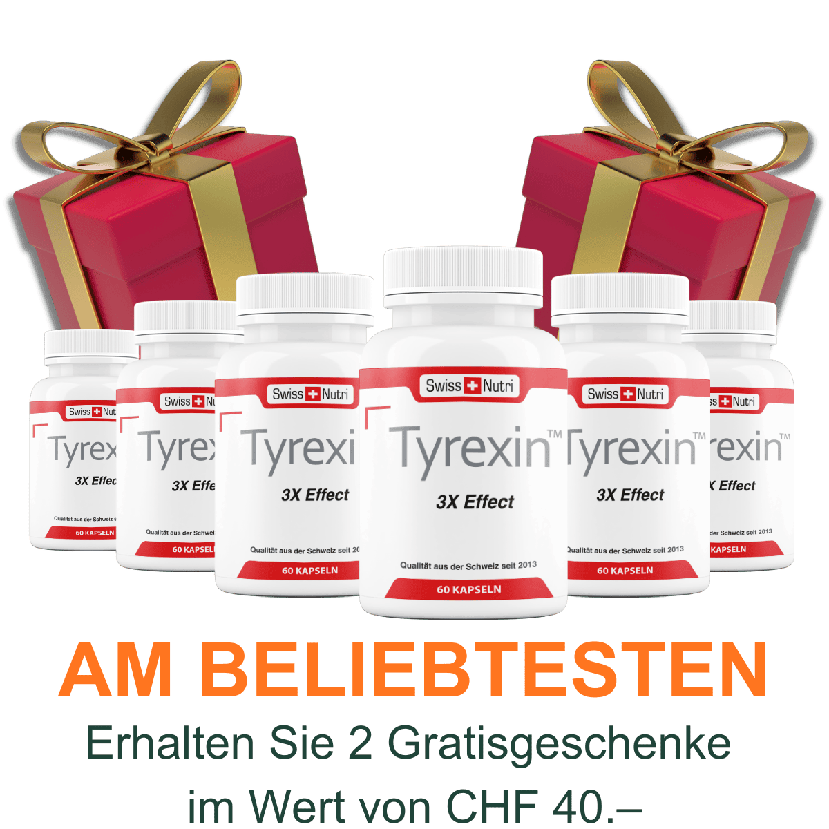 Tyrexin® 6-Packungen-Paket mit CHF 40 Swiss-Nutri-Gutschein per E-Mail