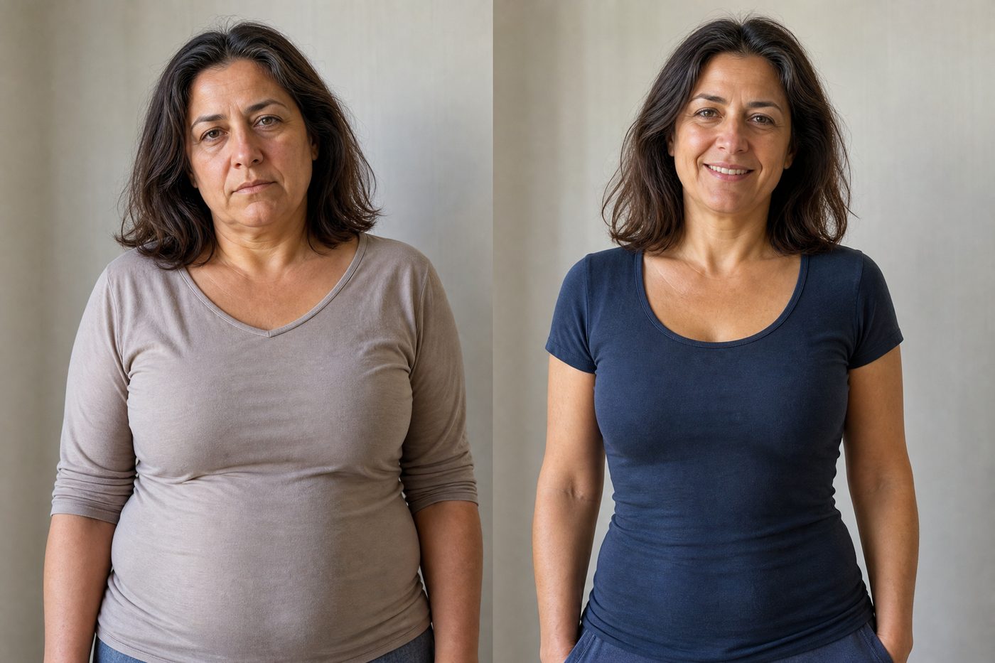 Marta, 51 anni, prima e dopo